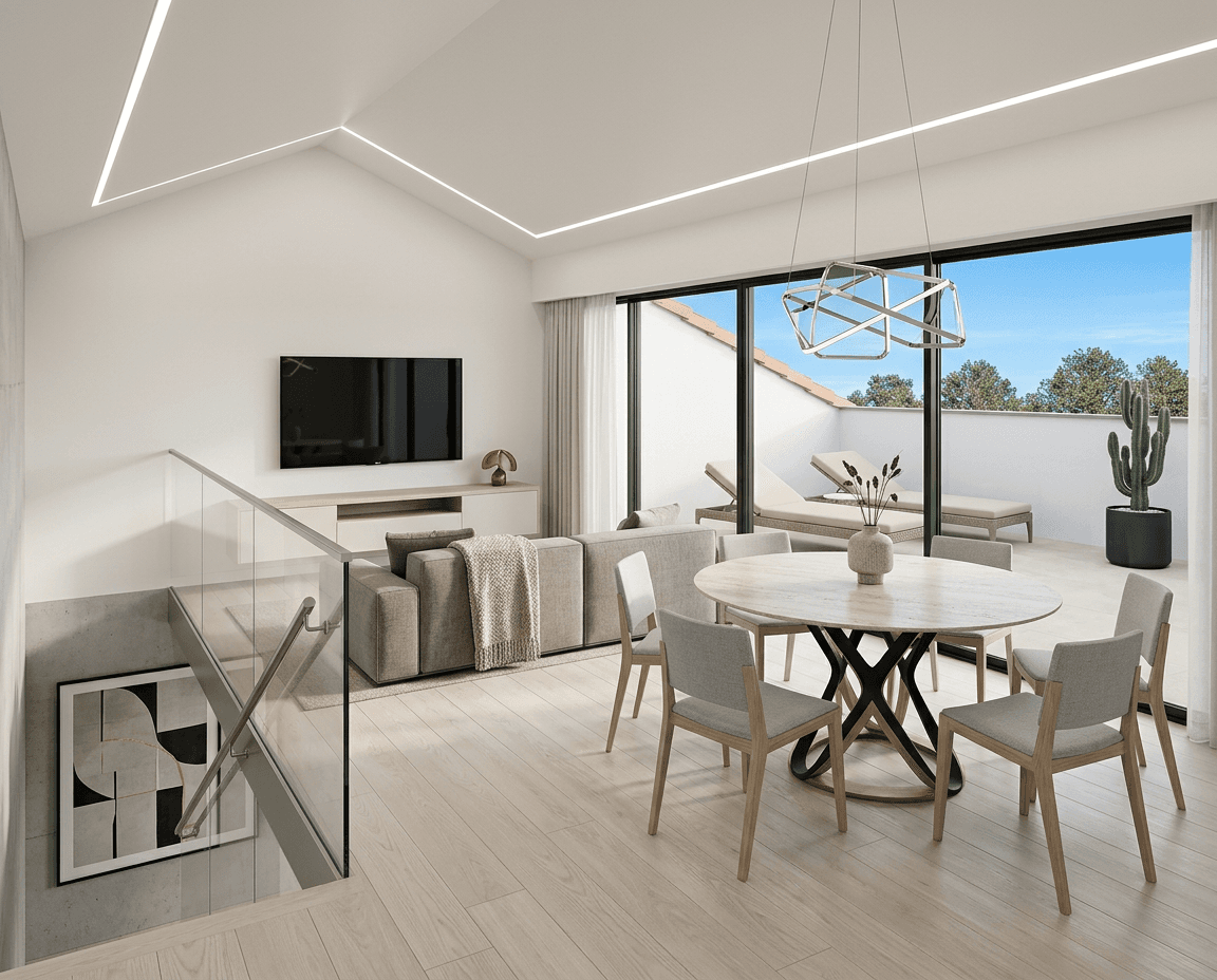 Contemporary living room AI concept